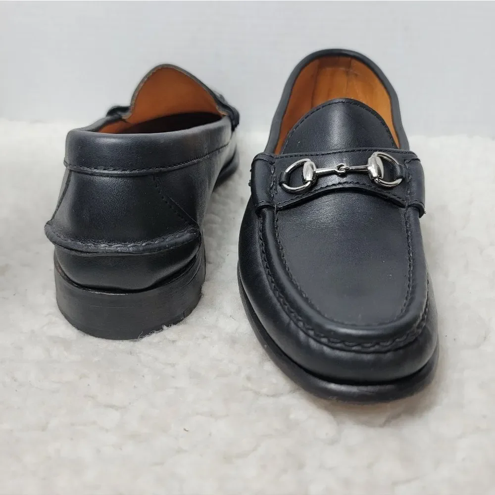 Chippewa Black Leather Bit Loafers